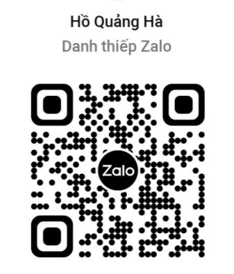 Hồ Quảng Hà - Danh thiếp Zalo - Mã QR Zalo tư vấn